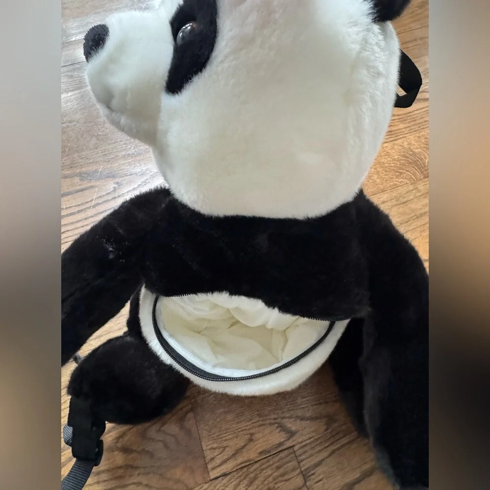 The Puppet Company Plush Panda Backpack – Soft Stuffed Animal Bag—Like New